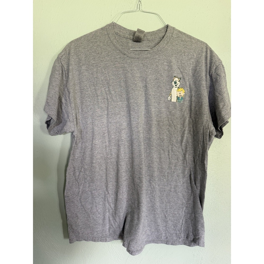 Calvin and Hobbes comics Graphic Crewneck T-shirt Casual Comic Streetwear Sz XL
